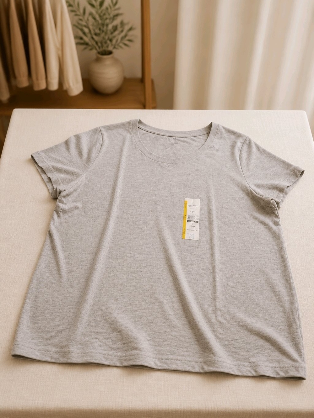 Classic V Neck Women's T-Shirt in Light Gray